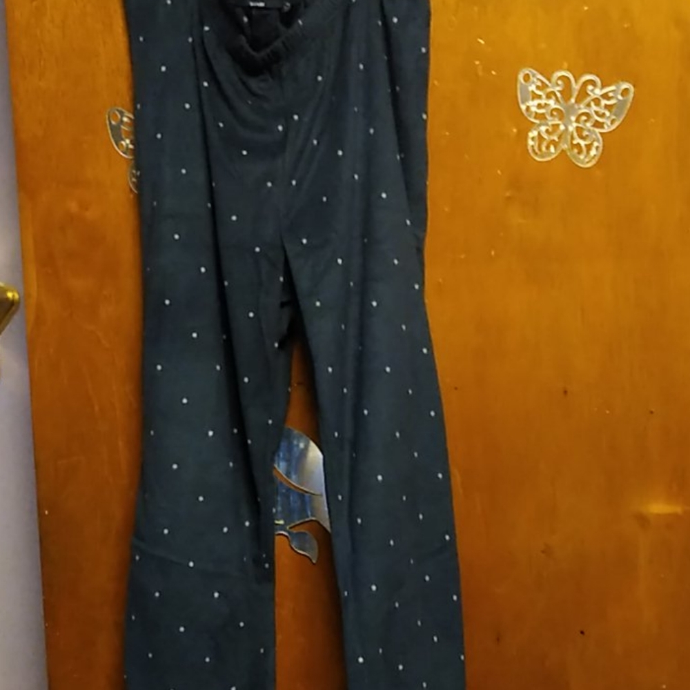 Unisex navy blue w white polka dot pajama sz 2X